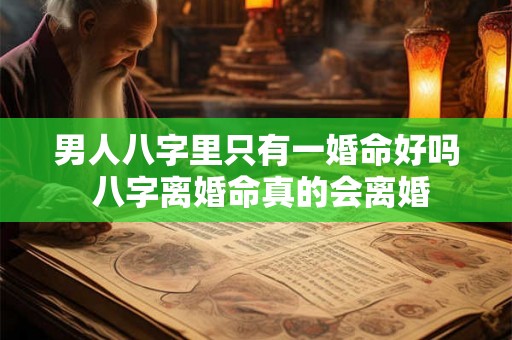 男人八字里只有一婚命好吗 八字离婚命真的会离婚 男人八字里只有一婚命好吗 八字离婚命真的会离婚