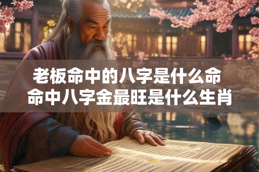 老板命中的八字是什么命 命中八字金最旺是什么生肖