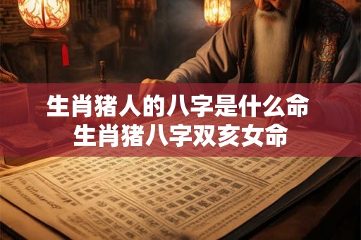 生肖猪人的八字是什么命 生肖猪八字双亥女命