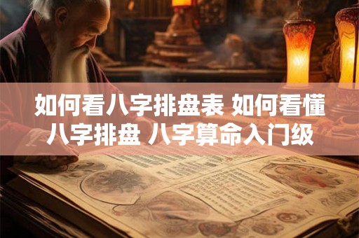 如何看八字排盘表 如何看懂八字排盘 八字算命入门级教程精编版 如何看八字排盘表 如何看懂八字排盘 八字算命入门级教程精编版
