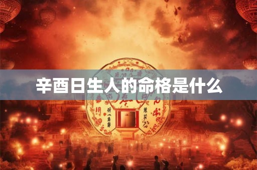 辛酉日生人的命格是什么 辛酉日生人的命格是什么