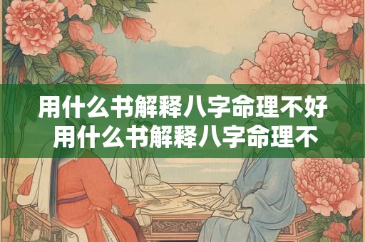 用什么书解释八字命理不好 用什么书解释八字命理不好的原因 用什么书解释八字命理不好 用什么书解释八字命理不好的原因