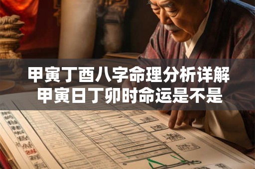 甲寅丁酉八字命理分析详解 甲寅日丁卯时命运是不是不好 甲寅丁酉八字命理分析详解 甲寅日丁卯时命运是不是不好