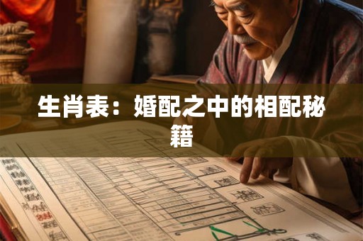生肖表:婚配之中的相配秘籍 生肖表:婚配之中的相配秘籍