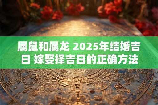 属鼠和属龙 2025年结婚吉日 嫁娶择吉日的正确方法