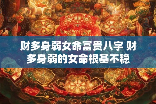 财多身弱女命富贵八字 财多身弱的女命根基不稳 财多身弱女命富贵八字 财多身弱的女命根基不稳