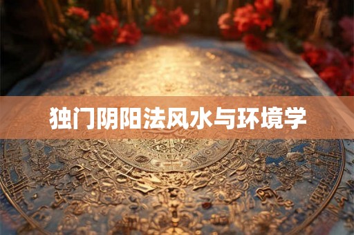 独门阴阳法风水与环境学 独门阴阳法风水与环境学