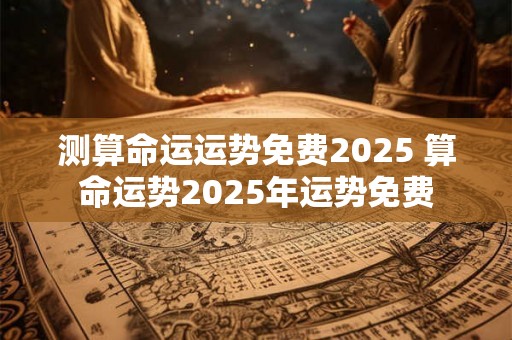 测算命运运势免费2025 算命运势2025年运势免费 测算命运运势免费2025 算命运势2025年运势免费