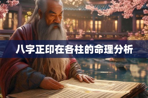八字正印在各柱的命理分析 八字正印在各柱的命理分析