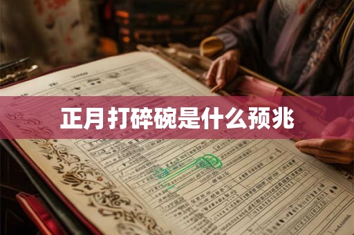 正月打碎碗是什么预兆 正月打碎碗是什么预兆