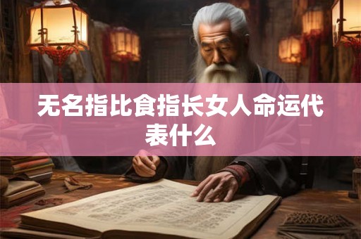 无名指比食指长女人命运代表什么