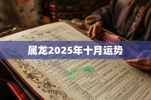 属龙2025年十月运势 属龙2025年十月运势