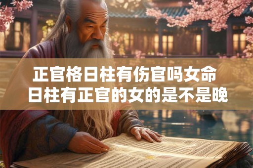 正官格日柱有伤官吗女命 日柱有正官的女的是不是晚婚