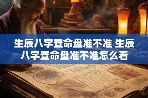 生辰八字查命盘准不准 生辰八字查命盘准不准怎么看