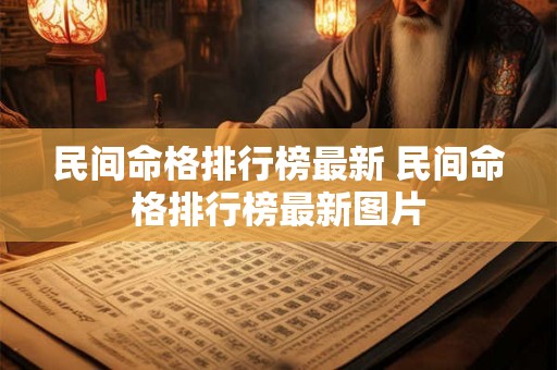 民间命格排行榜最新 民间命格排行榜最新图片 民间命格排行榜最新 民间命格排行榜最新图片
