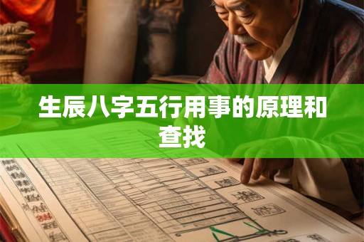 生辰八字五行用事的原理和查找 生辰八字五行用事的原理和查找