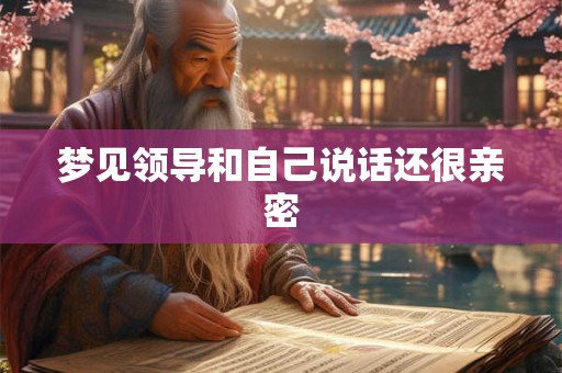 梦见领导和自己说话还很亲密