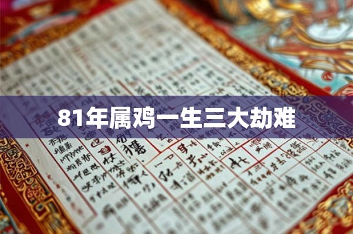 81年属鸡一生三大劫难 81年属鸡一生三大劫难