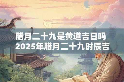 腊月二十九是黄道吉日吗 2025年腊月二十九时辰吉凶一览表