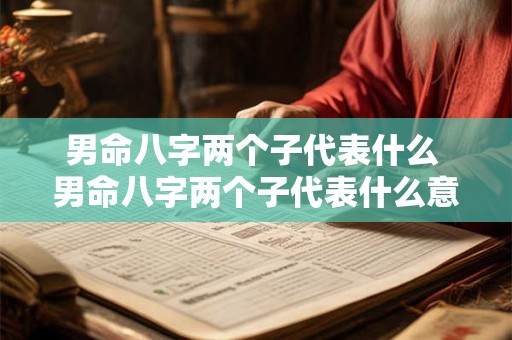 男命八字两个子代表什么 男命八字两个子代表什么意思 男命八字两个子代表什么 男命八字两个子代表什么意思