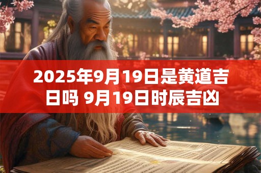 2025年9月19日是黄道吉日吗 9月19日时辰吉凶 2025年9月19日是黄道吉日吗 9月19日时辰吉凶