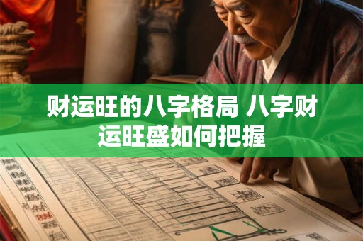 财运旺的八字格局 八字财运旺盛如何把握 财运旺的八字格局 八字财运旺盛如何把握