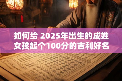 如何给 2025年出生的成姓女孩起个100分的吉利好名