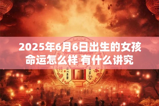 2025年6月6日出生的女孩命运怎么样 有什么讲究 2025年6月6日出生的女孩命运怎么样 有什么讲究