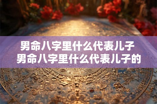 男命八字里什么代表儿子 男命八字里什么代表儿子的命运