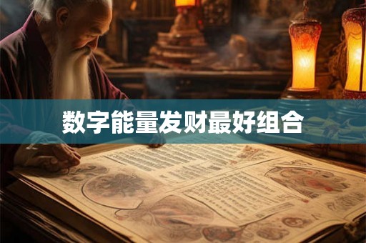 数字能量发财最好组合 数字能量发财最好组合