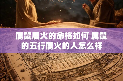 属鼠属火的命格如何 属鼠的五行属火的人怎么样 属鼠属火的命格如何 属鼠的五行属火的人怎么样