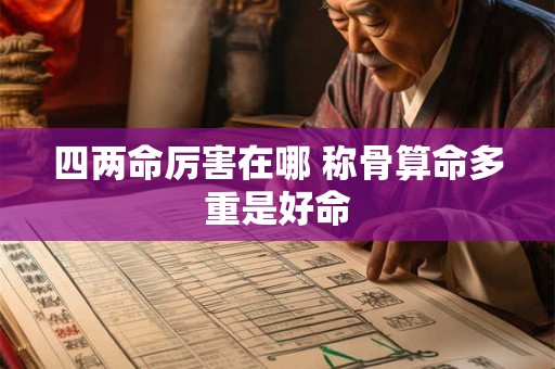 四两命厉害在哪 称骨算命多重是好命 四两命厉害在哪 称骨算命多重是好命