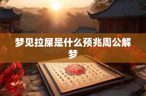 梦见拉屎是什么预兆周公解梦