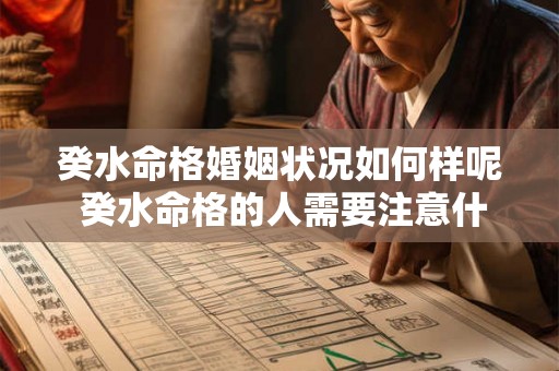 癸水命格婚姻状况如何样呢 癸水命格的人需要注意什么