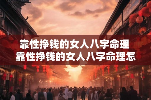 靠性挣钱的女人八字命理 靠性挣钱的女人八字命理怎么样 靠性挣钱的女人八字命理 靠性挣钱的女人八字命理怎么样