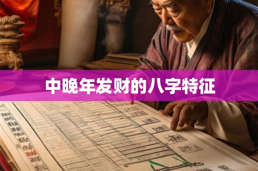 中晚年发财的八字特征
