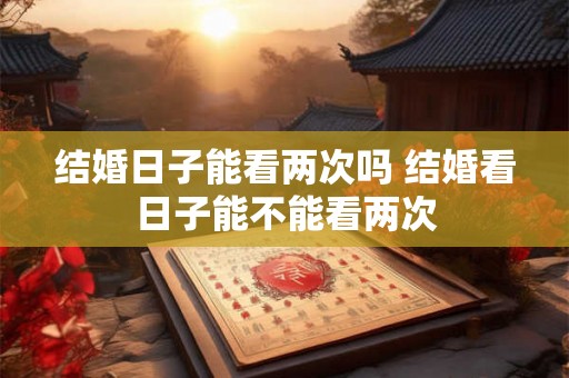 结婚日子能看两次吗 结婚看日子能不能看两次