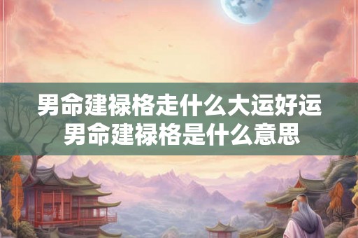男命建禄格走什么大运好运 男命建禄格是什么意思 男命建禄格走什么大运好运 男命建禄格是什么意思