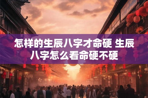 怎样的生辰八字才命硬 生辰八字怎么看命硬不硬