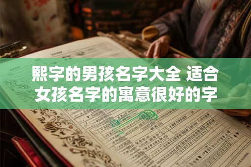 熙字的男孩名字大全 适合女孩名字的寓意很好的字
