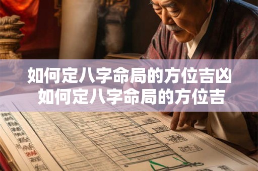 如何定八字命局的方位吉凶 如何定八字命局的方位吉凶详解