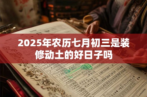 2025年农历七月初三是装修动土的好日子吗 2025年农历七月初三是装修动土的好日子吗