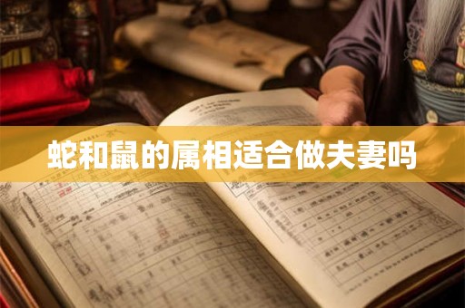 蛇和鼠的属相适合做夫妻吗 蛇和鼠的属相适合做夫妻吗