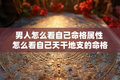 男人怎么看自己命格属性 怎么看自己天干地支的命格属性 男人怎么看自己命格属性 怎么看自己天干地支的命格属性