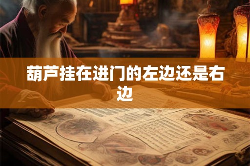 葫芦挂在进门的左边还是右边