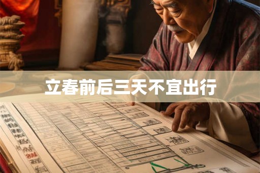 立春前后三天不宜出行 立春前后三天不宜出行