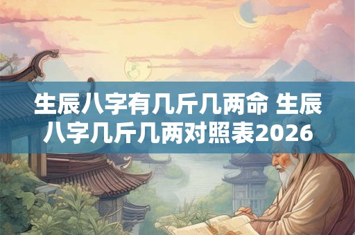 生辰八字有几斤几两命 生辰八字几斤几两对照表2026 生辰八字有几斤几两命 生辰八字几斤几两对照表2026