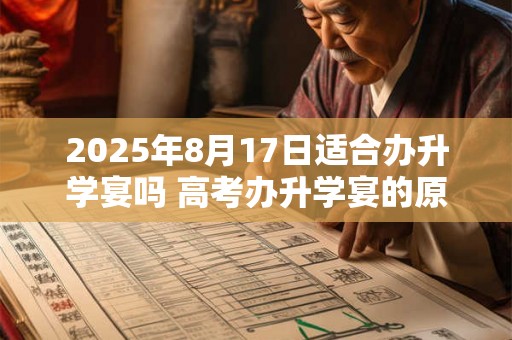 2025年8月17日适合办升学宴吗 高考办升学宴的原因 2025年8月17日适合办升学宴吗 高考办升学宴的原因