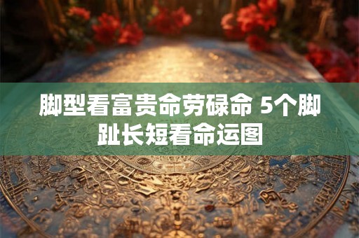 脚型看富贵命劳碌命 5个脚趾长短看命运图 脚型看富贵命劳碌命 5个脚趾长短看命运图