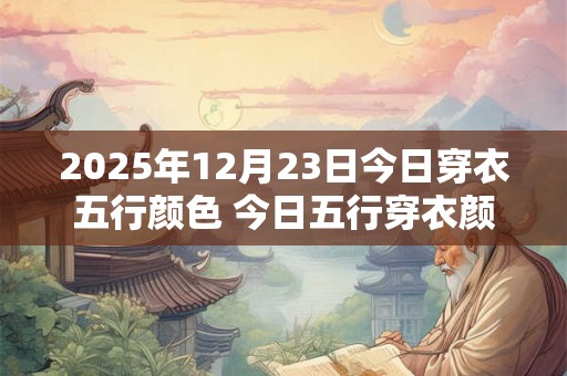 2025年12月23日今日穿衣五行颜色 今日五行穿衣颜色搭配 2025年12月23日今日穿衣五行颜色 今日五行穿衣颜色搭配
